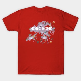 Hong Kong illustrated map T-Shirt